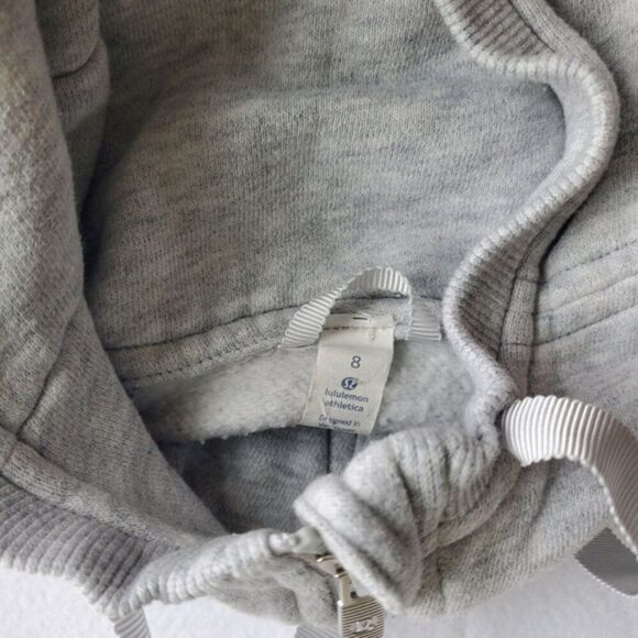 Lululemon Heathered Speckled Fleece Please Pullover Hoodie Size 8 - Picture 7 of 8